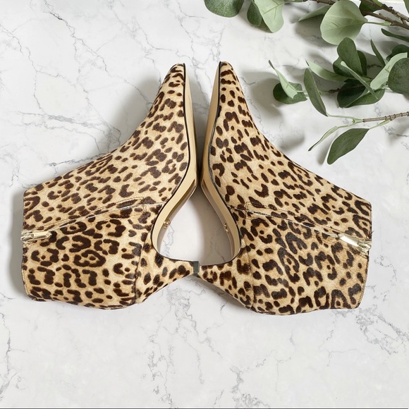Sam Edelman leopard Bootie shoes 7 - Picture 2 of 5